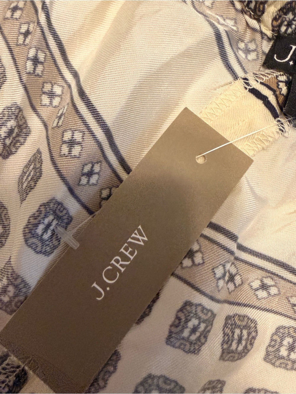 J. Crew Cosmo Wide Leg Pants in Foulard Print 100% Soft Viscose Fabric NWT XL - Picture 7 of 10